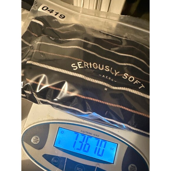 Aero Seriosly Soft Dress Women M Black Striped Skater Knit Bodycon Comfy NWOT - Picture 7 of 7